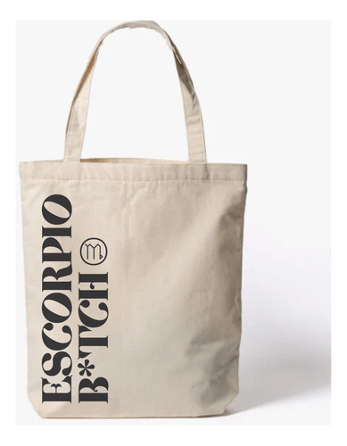 Bolsa Totebag Diseño Zoodiaco Lienzo Algodón 40x35 Cm