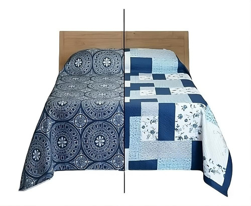 Cover Cubrecama Quilt Colors Verano Reversible King Size