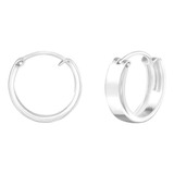 Aros Argollas De Hombre Mujer  Gruesas De Plata 925