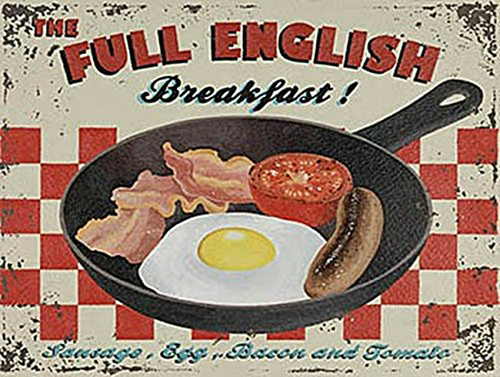 Placa Metálica Desayuno Inglés Completo (og 2015)