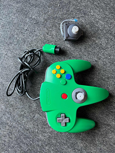 Controle Nintendo 64 Verde Original + Analógico Gamecube