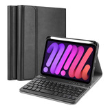 Funda Con Teclado iPad Mini 6 Procase Pencil Holder Negro