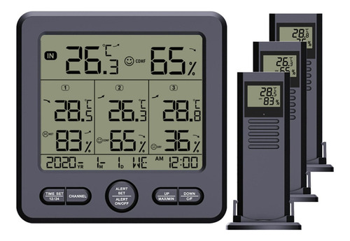 Termohigrómetro Inalámbrico Digital Interior Exterior Con 3