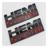 Emblema Insignia Letras Dodge Ram 1500 Hemi 5.7 Liter X2