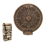 Adorno Acuario Resina Dioses Prehispánicos Calendario Azteca