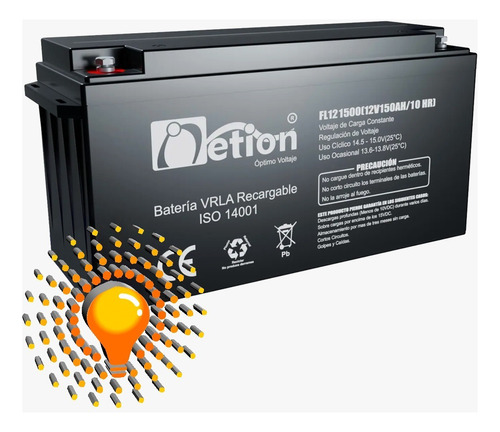 Bateria Sellada Vrla Agm 12v 150ah Netion, Ups/ Solar