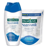 Kit Sabonete Líquido Palmolive Nutri-milk Hidratante + Refil