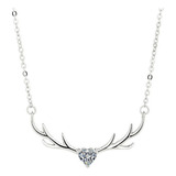 Plata Esterlina S925 Collar De Diamantes De Imitación De Ast