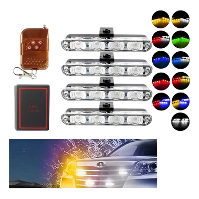 Luz Faro Estrobo De Parrilla Delantera Para Auto Emergencia | MercadoLibre
