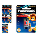 12 Pilhas Alcalinas Premium Aaa Panasonic (6 Cart)