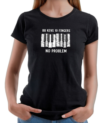 Camiseta Piano Teclado Feminina Instrumentos Music Baby Look