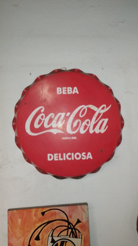 Cartel Coca Cola Original Tapa De Chapa Antigua 