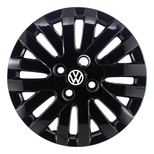 Taza Vw Gol Power Negra Agarre Tuerca Con Logo 14 Pulgadas