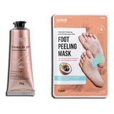 Kit Kiss Creme De Pés + Máscara Peeling Esfoliante P/os Pés