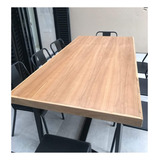 Mesa De Comedor Industrial De Hierro Y Madera