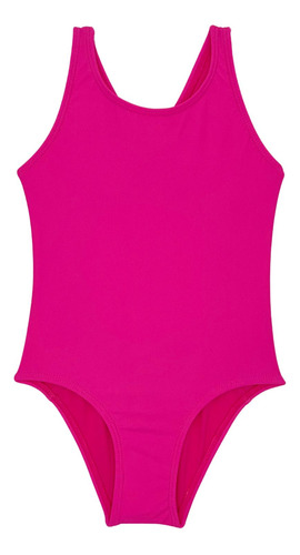 Traje De Baño Básico De Niña Fucsia