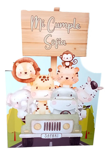 Centro De Mesa Dulcero Mdf Personalizado A Color Paq 16 Pzas
