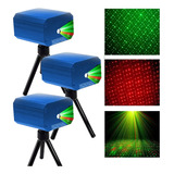 3pz Proyector Laser Luz Led Audioritmico Color Figuras