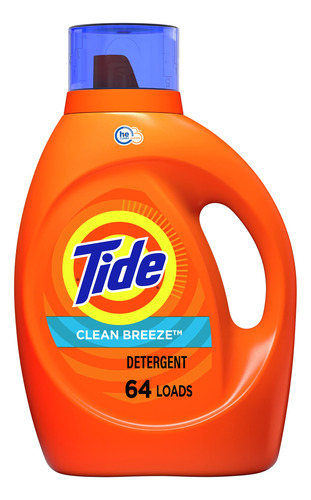 Tide Detergente Líquido Para Ropa, Clean Breeze, 64 Cargas.