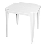 Mesa Plástica De Jantar Monobloco Empilháveis 70x71cm Branca