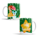 Taza Navideña Princesas Disney Personalizada 11oz Mod666