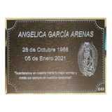 Placa Aluminio Grabada 20x10cm Urnas, Nicho, Puerta, Nombre 