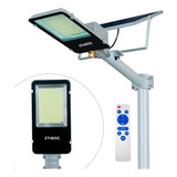 Luminaria Exterior Solar Led 300w Luz Fria Iluminacion Calle