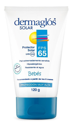 Dermaglós Protector Solar Fps65 Bebés +6 Meses Piel Sensible