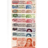 Argentina Lote 9 Billetes Serie Pesos Ley Sin Circ. Unc/aunc