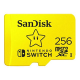 Memoria Sandisk Micro Sd 256gb Nintendo Switch Sdsqxao-256g-