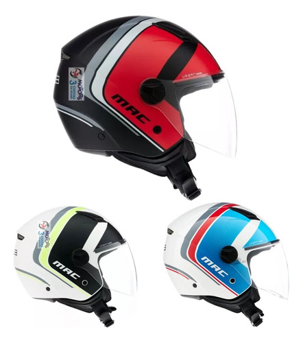 Jm Nuñez Casco Abierto Moto Mac Beat Cyrus