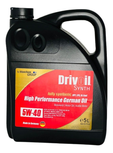 Aceite Motor Drivoil 5w40 Bmw Mercedes Audi 100% Sintético