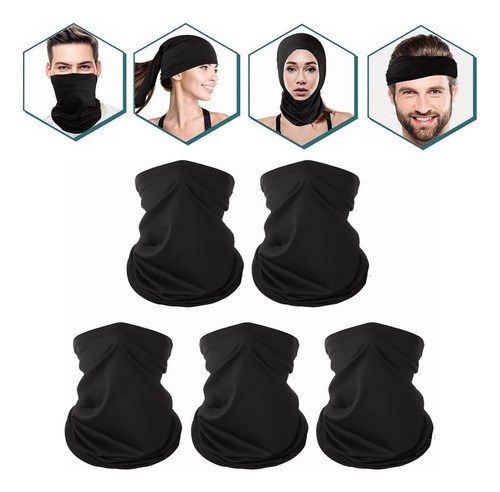 5 Pack Bandanas Full - Mascara Deportiva De Moto Balaclava