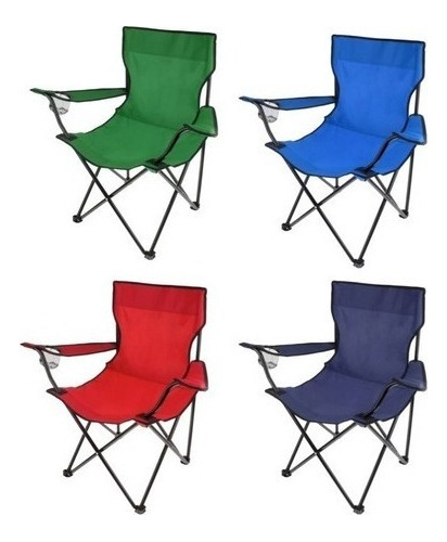 Silla Camping Plegable Picnic Playa  Color Roja Roja