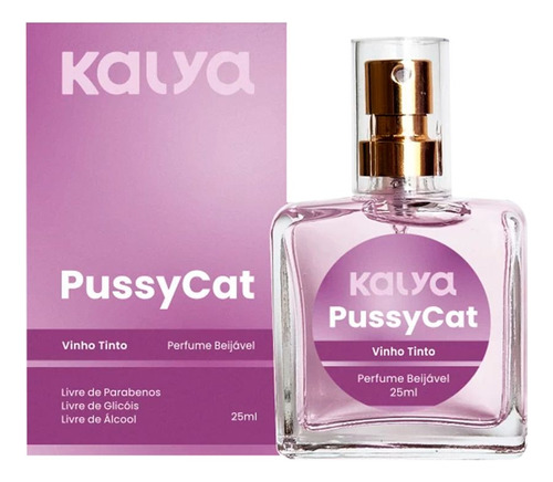 Perfume Beijável Feminino Pussycat Aroma E Sabor Vinho 25ml