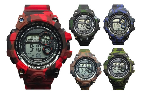 Reloj Militar Digital Camuflaje Hombre Sport Caballero