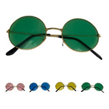 Lentes Lennon X 1 Hippie Anteojos Vidrio Colores Cotillon Color Lennon Verde