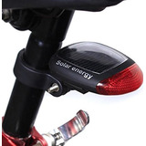 Luz Trasera Para Bicicleta Solar Recargable Roja Doble Led