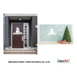 Vinil Navidad Decorativo Blanco Mono Nieve Merry Christmas