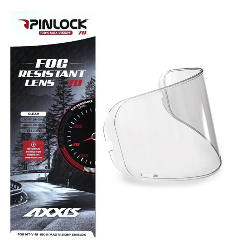 Pinlock Fs 70 Antivaho Para Casco Axxis Hawk