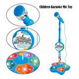 Micrófono Juguete Con Base Bocina Luces Infantil Karaoke