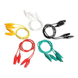 Pack 10 Cables Pinza Caimán Colores Largo 50cm [ Max ]