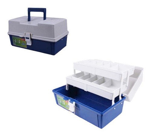  Caja De Pesca Mauri 350 L 2 Bandejas Ideal Pesca Variada