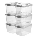 Caja/papelera De Almacenamiento Transparente De 5.5 Cuartos