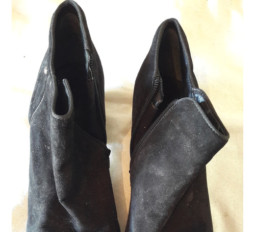 Botinetas Gamuzadas Hush Puppies Originales C/cierre Negras 