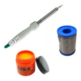 Kit Solda 0,5mm 250g + Pasta Cobix + Ferro De Solda Hikari