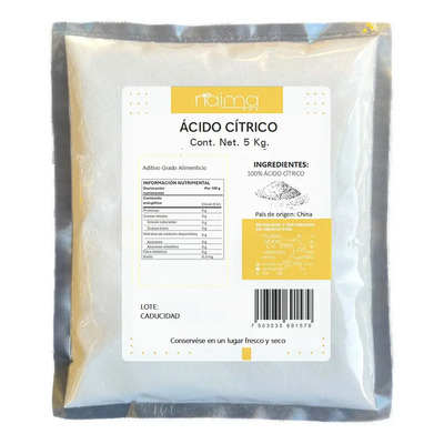 Ácido Cítrico 5 kg | Acidulante Natural | Calidad Premium | MercadoLibre