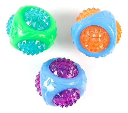 Pelota Resistente Interactiva Para Perros - Juguete Duro Luz