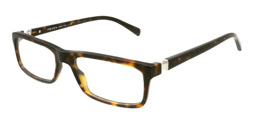 Lente Óptico Prada Vpr06n Square Tortoise Brown Acetato 55mm