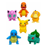 Set De Figuras Pokemon 6 Pzas Pikachu, Charmander, Psyduck
